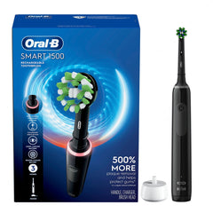 Smart 1500 Electric Rechargeable Toothbrush, Black