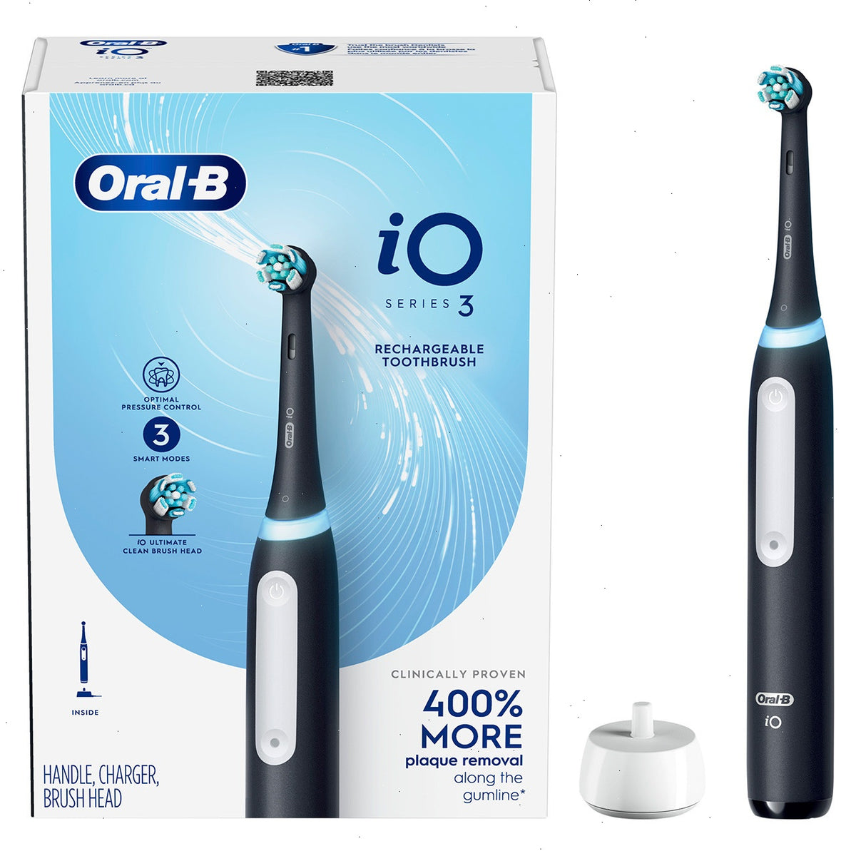 iO Series 3 Rechargeable Electric Toothbrush, Matte Black