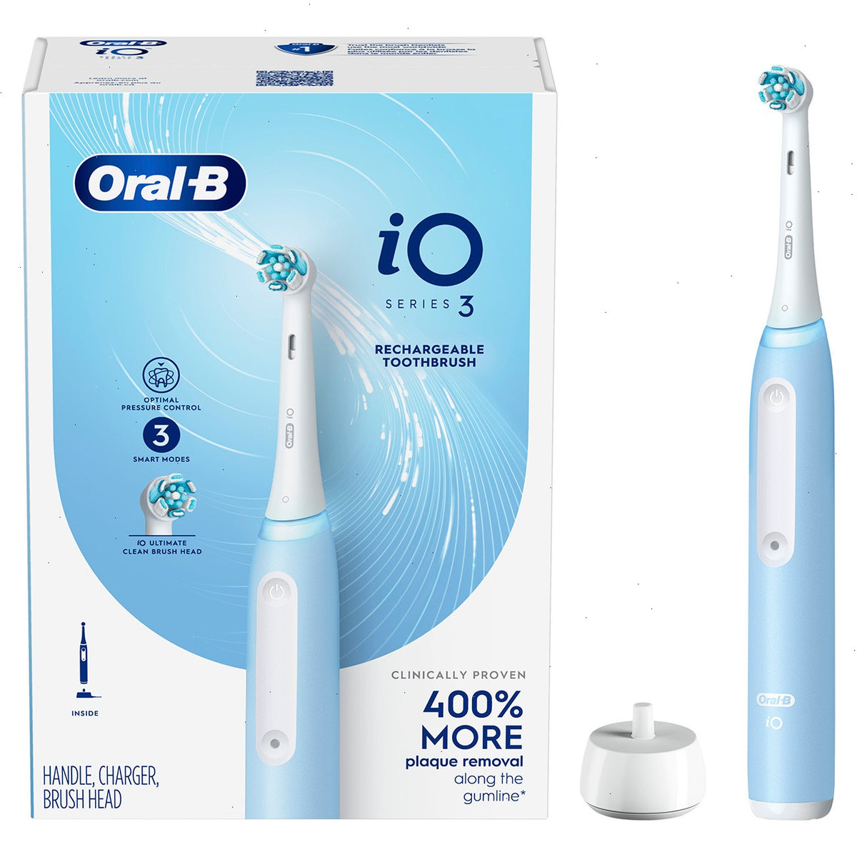 iO Series 3 Rechargeable Electric Toothbrush, Icy Blue