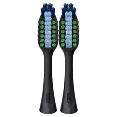 Clic Toothbrush Whitening Replacement Brush Heads, Black, 2 Count