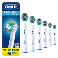 Oral-B Precision Clean X-Filament Brush Heads, 6 Count