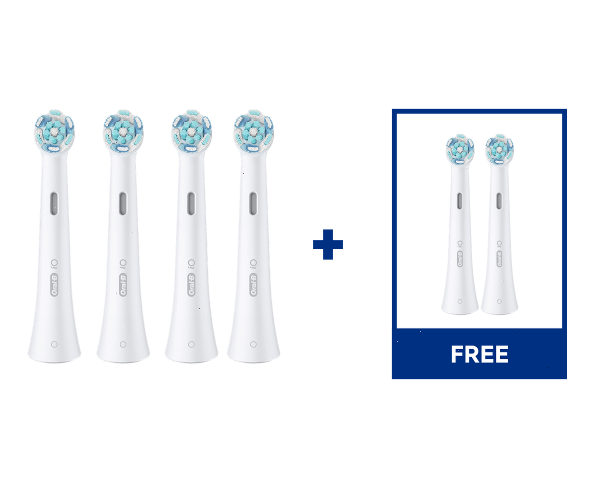 Oral-B iO Ultimate Clean Replacement Brush Heads, 6-Count, White