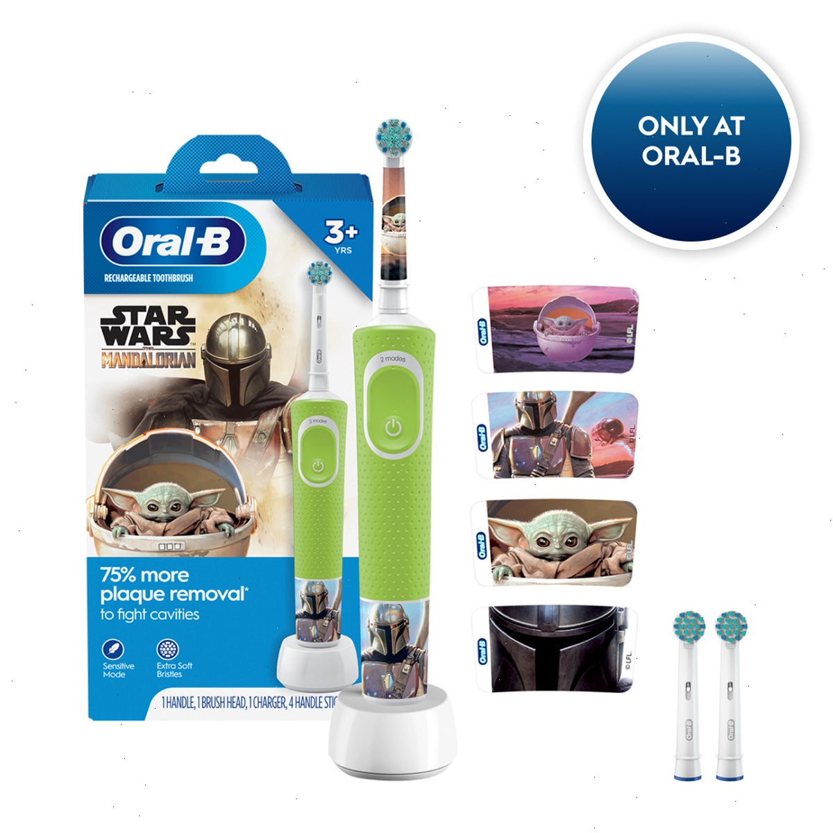 Oral-B Pixar Mandalorian Kids Electric Toothbrush Bundle