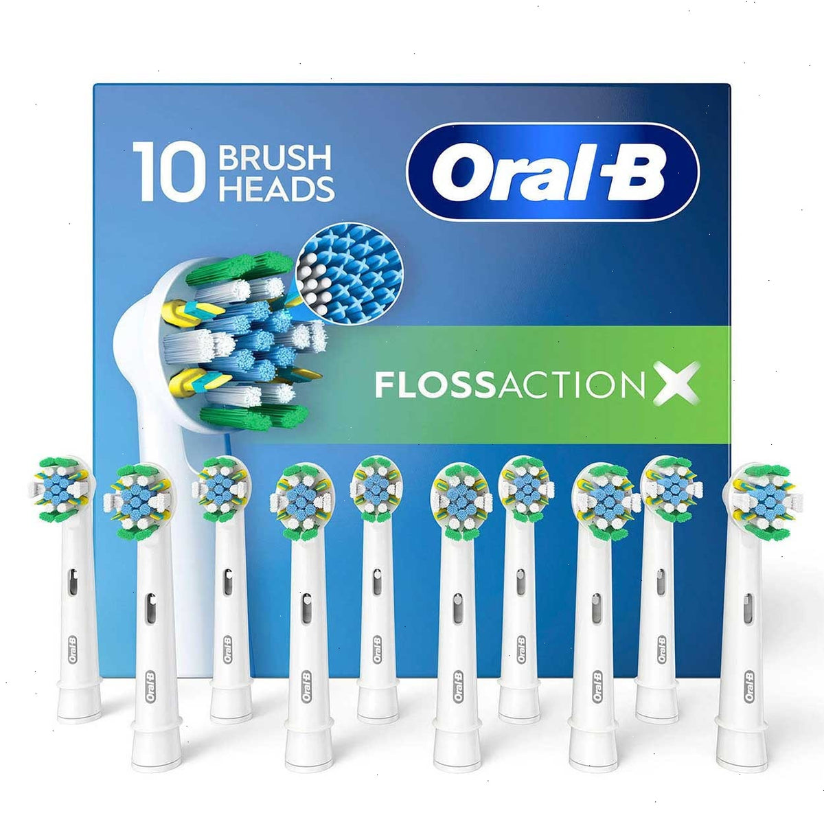 FlossAction Replacement Brush Heads, 10-Count