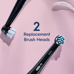 Oral-B iO Gentle Care Replacement Brush Heads, 2-Count, Black